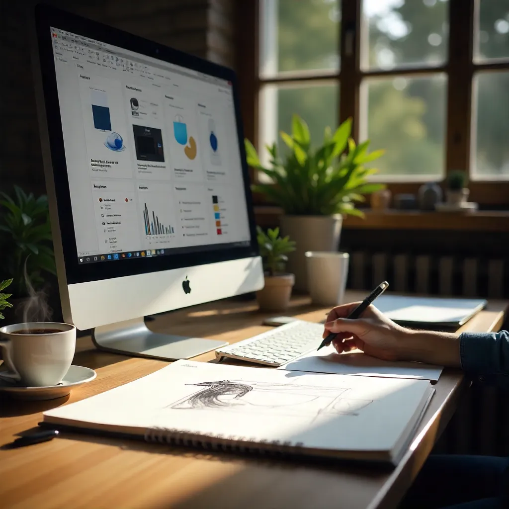 Editorial layout featuring modular grid system