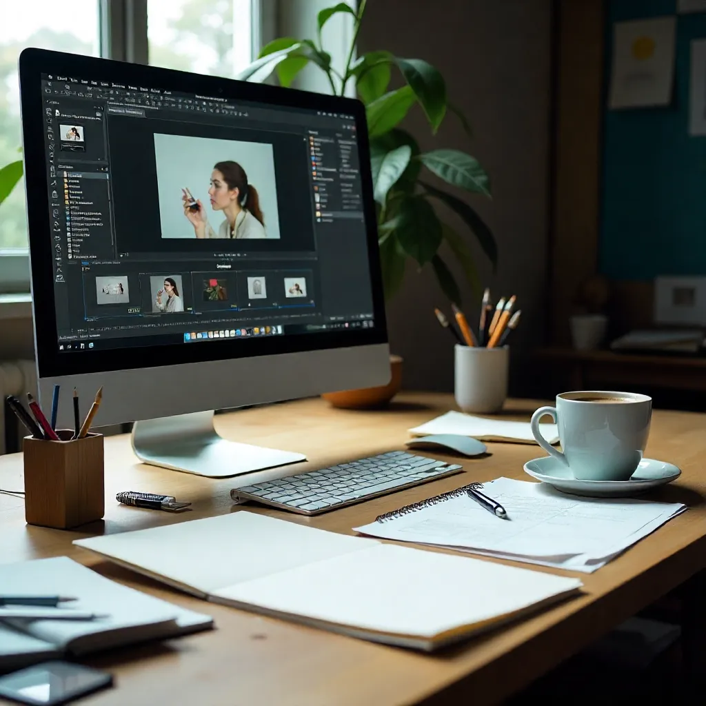 Editorial spread with Swiss design principles