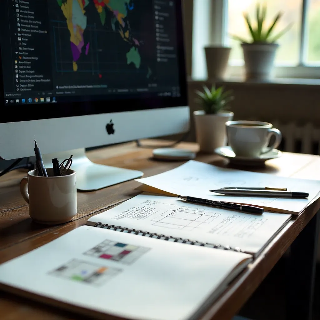 Magazine layout showcasing editorial photography