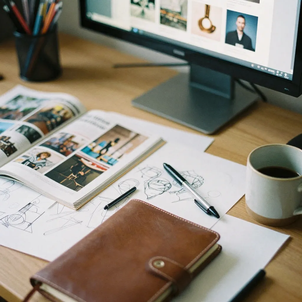 Editorial design featuring content organization