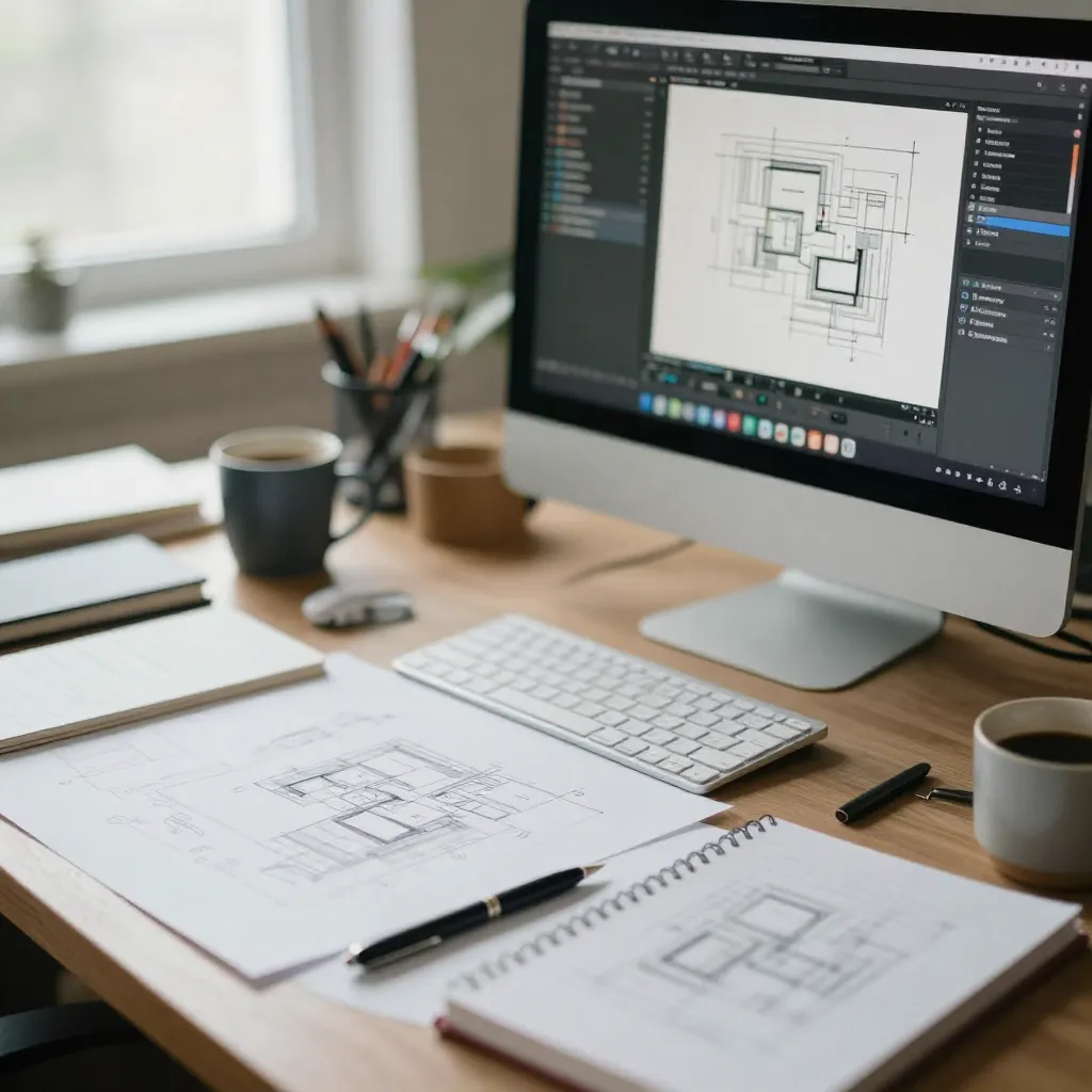 Annual report design with data visualization